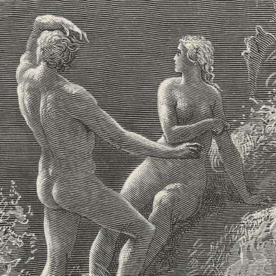 Raphael returns unto Heaven (Milton's Paradise Lost, 1866) - Gustave Doré