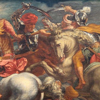 La lutte pour l'étendard. Bataille d'Anghiari (version de Vienne) - Rubens d'après Léonard