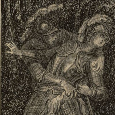 Ariodante's despair at seeing Polinesso on the balcony (Orlando furioso, Molina ed., Birmingham 1771, ch.5) - Eisen