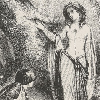 Angelica and Sacripante (Orlando Furioso, c1, Mallet, 1844)