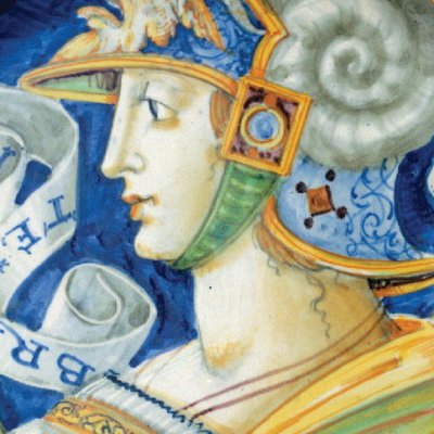 Plat en majolique avec Bradamante (Urbino ?)