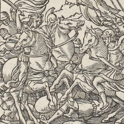 Bataille entre Gradasse et le roi Charles (Roland l’amoureux, ch7, 1549)