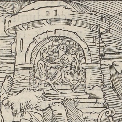 Renaud est reçu dans un riche palais (Roland l’amoureux, ch8, 1549)