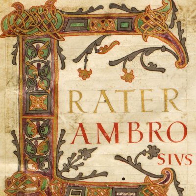 « Frater Ambrosius… » Lettre de saint Jérôme (Bible d'Alcuin à Bamberg, f2r)