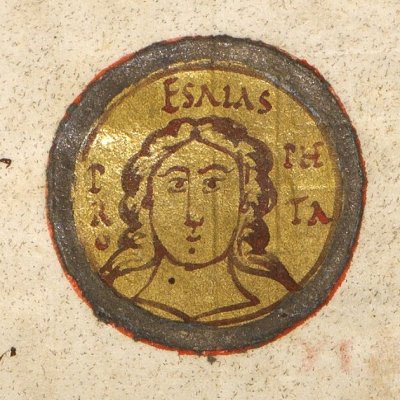 Le prophète Isaïe (Bible d'Alcuin à Bamberg, f137r)