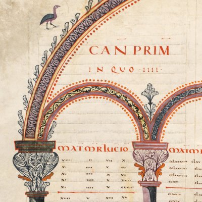 Canons d'Eusèbe (Bible d'Alcuin à Bamberg, f335v)
