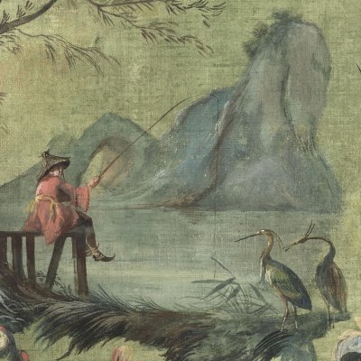 Chinois pêchant à la ligne - Pillement