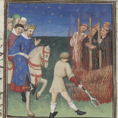 Supplice des templiers (Boccace, De casibus, Fr226, f265r)