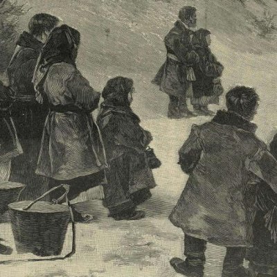 Dans l'attente de la Procession de l'Épiphanie, en Petite Russie (L'Illustration universelle, n°1509, 1er janv. 1898, p. 6) - Izhakevitch