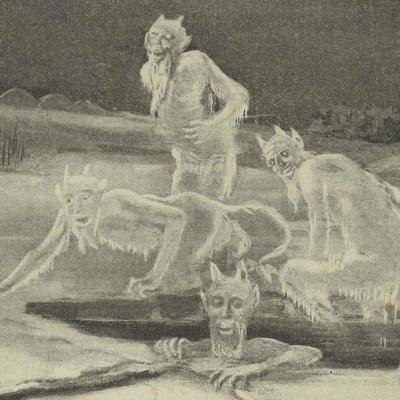 Album de Noël. Vision près du trou dans la glace (L'Illustration universelle, n°1509, 1er janv. 1898, p. 12) - Tchikine