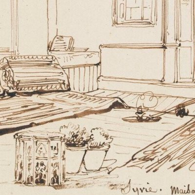 Maison dite de Nicolas Sekazan à Damas (dessin) - Adrien Dauzats