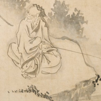 Wen Wang, maître de Zhou, rencontre le sage Jiang Ziya pêchant dans la rivière Wei - Chong Yusûng