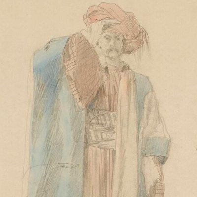 Personnages en costume oriental - Dauzats