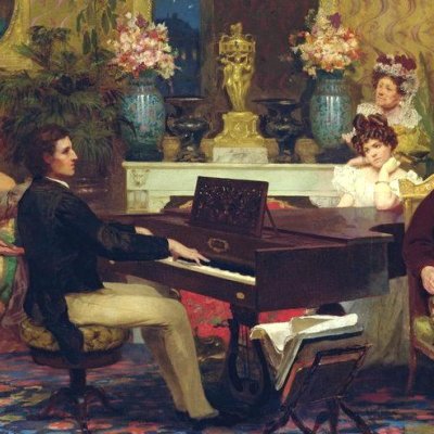 Chopin jouant du piano dans le Salon du Prince Radziwiłł - Siemiradski