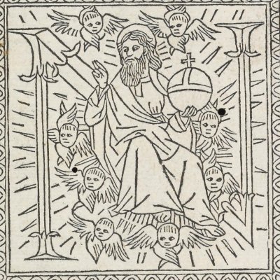 Dieu créant le Ciel et la Terre (Bible de Malermi, Fb1r)