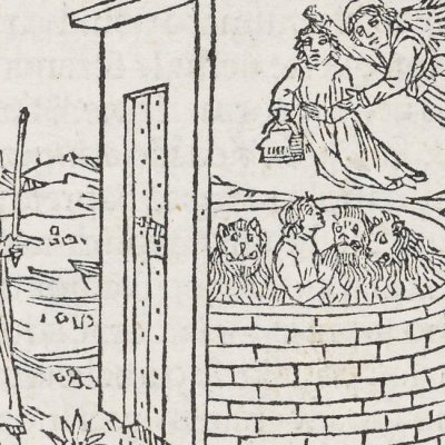 Daniel dans la fosse aux lions (Bible de Malermi, LL8r)