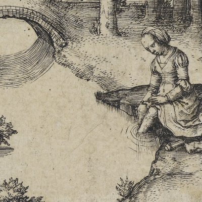 Les deux vieillards épiant Suzanne - Lucas de Leyde