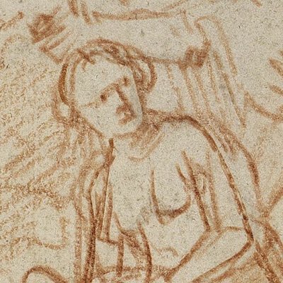 Suzanne et les vieillards (sanguine) - Rembrandt