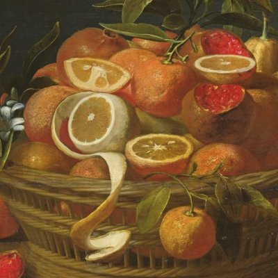 Nature morte avec un panier de citrons, d'oranges et de grenades - Jacob Foppen van Es