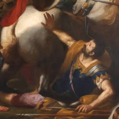 Combat d'Énée et de Mézence (Galerie d'Énée à Macerata) - Gregorio Lazzarini