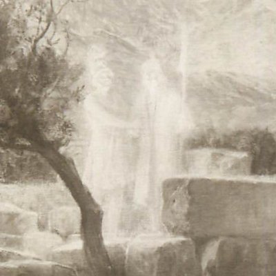 Au tombeau de Léonidas (carte postale) - d'après Jan Styka