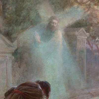 Apparition du Christ à Pierre fuyant Rome (Quo vadis ?) - Jan Styka