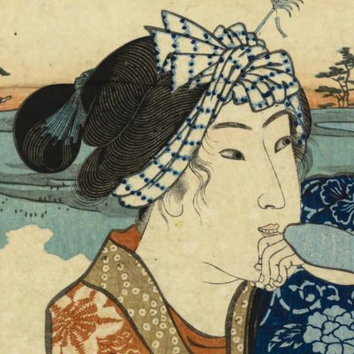 Minakushi. Histoire d'Ōiko (Les Cinquante-trois Stations du Tōkaidō) - Utagawa Kuniyoshi