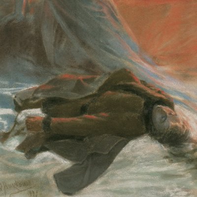 La mort d'Anhelli (pastel de Vasrsovie) - Pruszkowski