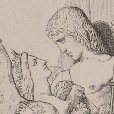 Œdipe et le sphinx - Flameng d'après Moreau