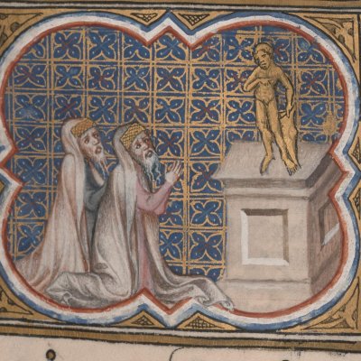 Le sanctuaire privé de Mika (Bible historiale de Petrus Comestor, F124r) - Jean Bondol