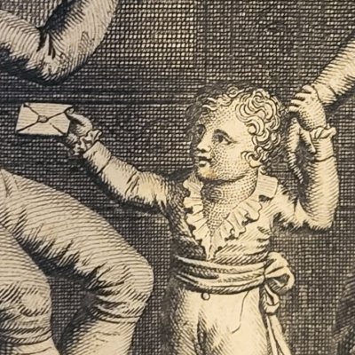 Oscar donne une lettre à son grand-père (Enfants de l'abbaye, t1, 1798) - Bovinet d'après Challiou