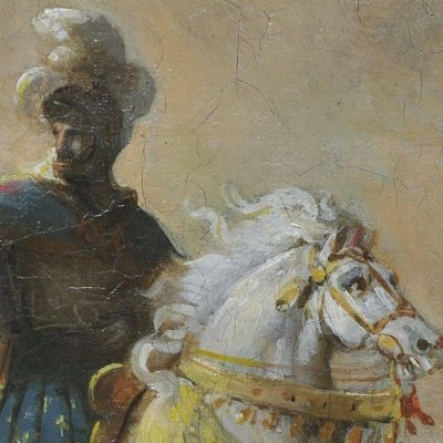 Bataille de Marignan, 14 septembre 1515 (esquisse) - Alexandre-Évariste Fragonard