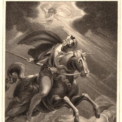 Sherasmin et Huon fuient Oberon (Wieland, Oberon, 1806) - Füssli