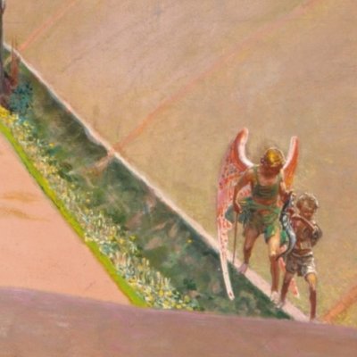 Paysage avec Tobie / Pejzaż z Tobiaszem - Jacek Malczewski