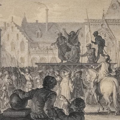 Abolition de l'ordre des Templiers. Année 1312 (Figures de l'Histoire de France, n°152) - Patas d'après Moreau le Jeune