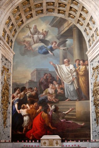 Saint Denis prêchant la foi en France - Joseph Marie Vien