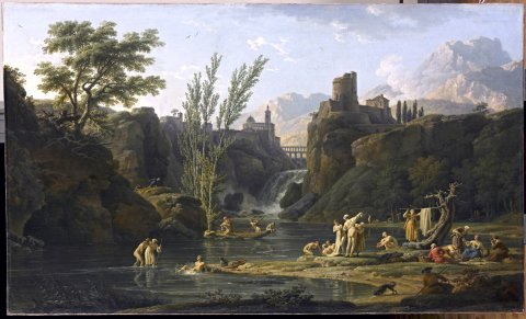 Le Matin, les baigneuses (Parties du jour, série Du Barry) - Vernet