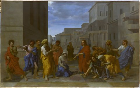 Le Christ et la femme adultère - Poussin