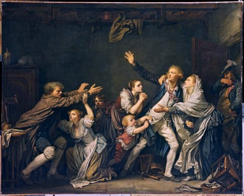 La malédiction paternelle. Le fils ingrat (peinture) - Greuze