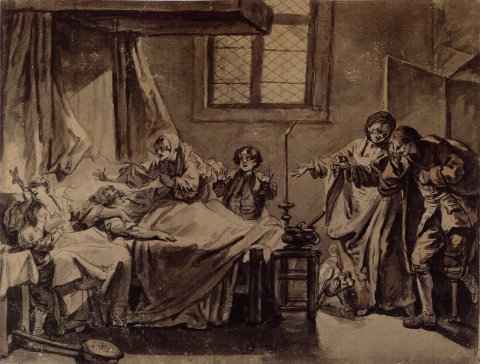 La malédiction paternelle, le fils puni (esquisse) - Greuze