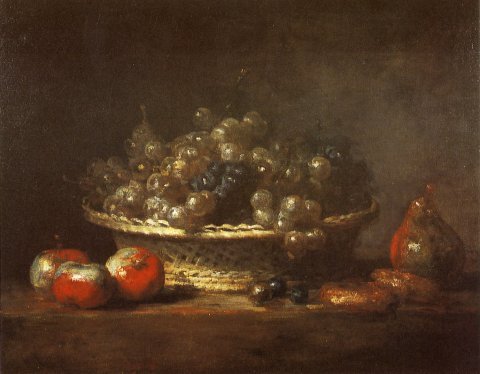 Une corbeille de raisins - Chardin
