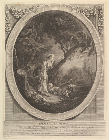 L’arrivée du courrier - Beauvarlet d’après Boucher