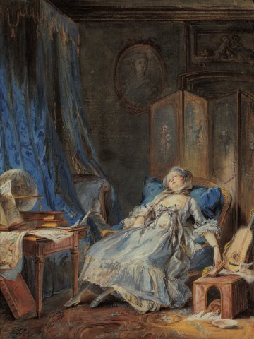 La lectrice endormie - Baudouin