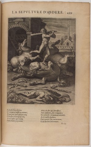 La sépulture d’Abdère (Les Images…, Philostrate, éd. Vigenère 1637)