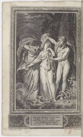 Frontispice de <i>Justine</i>, Paris, Girouard, 1791
