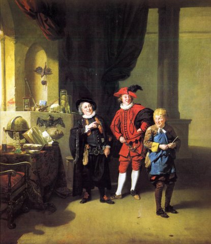 David Garrick avec Burton et Palmer dans l’Alchimiste - Zoffany