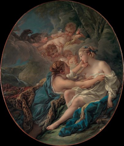 Jupiter transformé en Diane pour surprendre Callisto (New-York) - Boucher