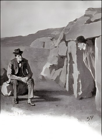 Retrouvailles de Watson avec Sherlock Holmes (Baskerville 1901) - Paget