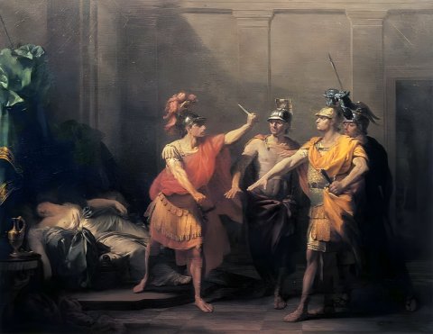 Jacques-Antoine Beaufort, Brutus, Lucretius et Collatinus jurent de venger la mort de Lucrèce, 1771