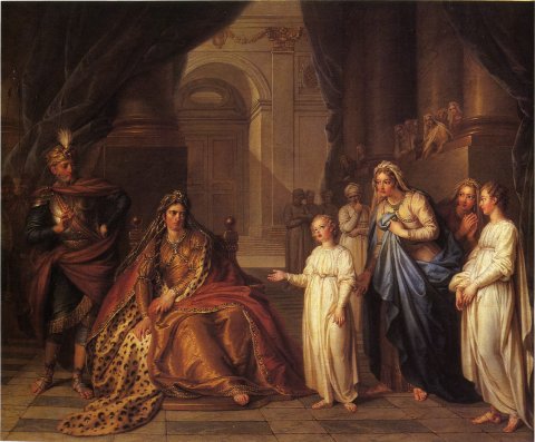 Athalie interrogating Joas - Charles-Antoine Coypel
